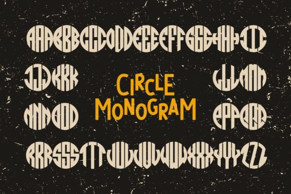 Circle Monogram: Elevating Brand Identity with Distinctive Three-Word Calligraphy