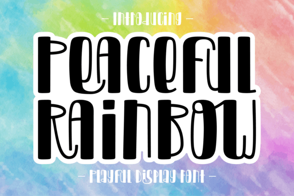 Peaceful Rainbow Font: A Bold, Unbalanced Display Typeface for Impactful Design