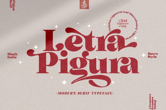 Pigura: Balancing Modern Chic with Retro Serif Elegance