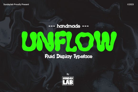 Unflow Typeface: A Fluid Display Font for Modern Design Projects